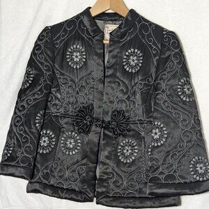 Gorgeous Black Nanette Lepore Satin Jacket